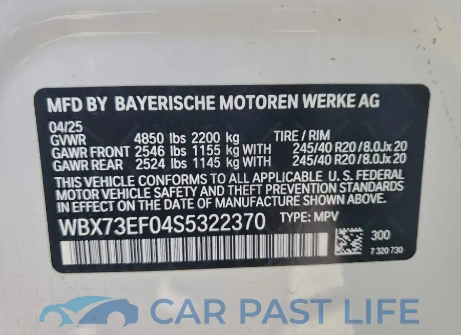 WBX73EF04S5322370# 13