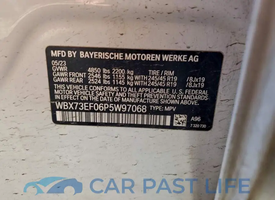 WBX73EF06P5W97068# 7