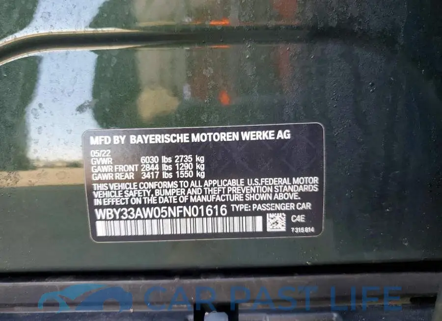 WBY33AW05NFN01616# 13