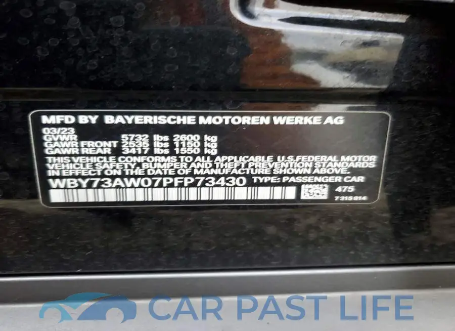 WBY73AW07PFP73430# 12