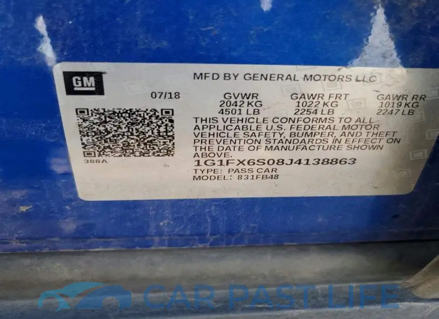 1G1FX6S08J4138863# 10