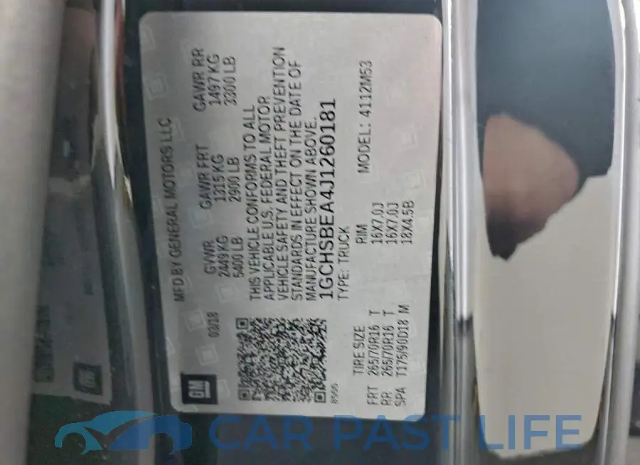 1GCHSBEA4J1260181# 13