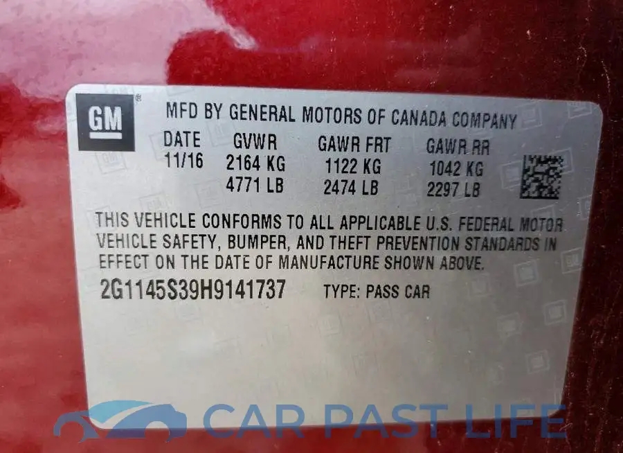 2G1145S39H9141737# 13