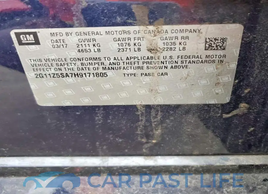 2G11Z5SA7H9171805# 12