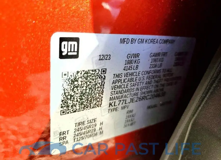 KL77LJE26RC204638# 12