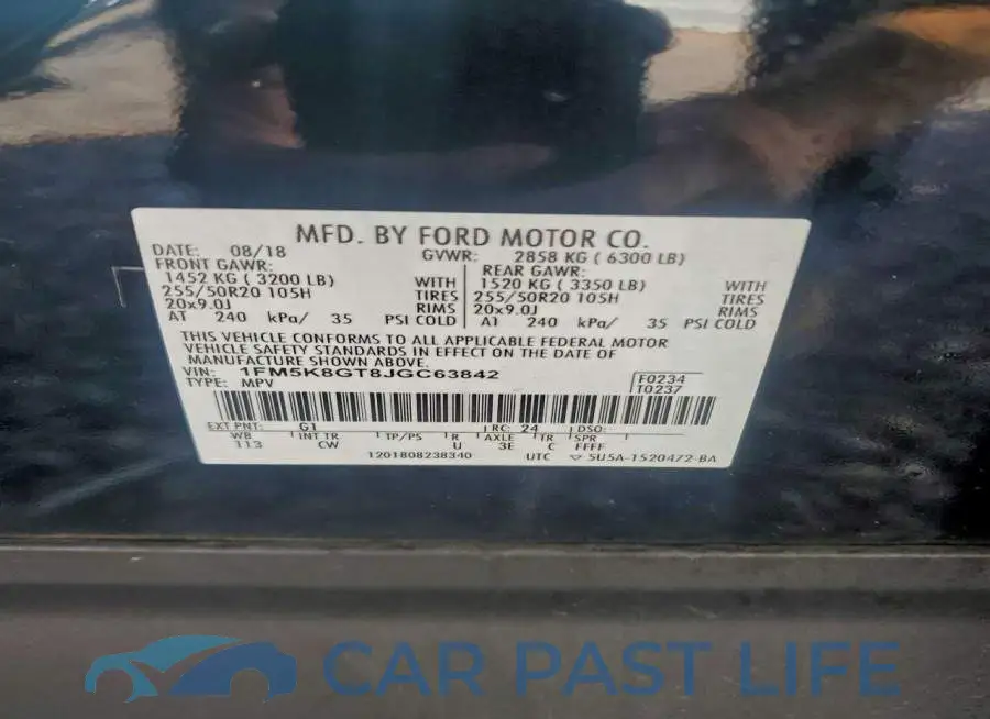 1FM5K8GT8JGC63842# 13
