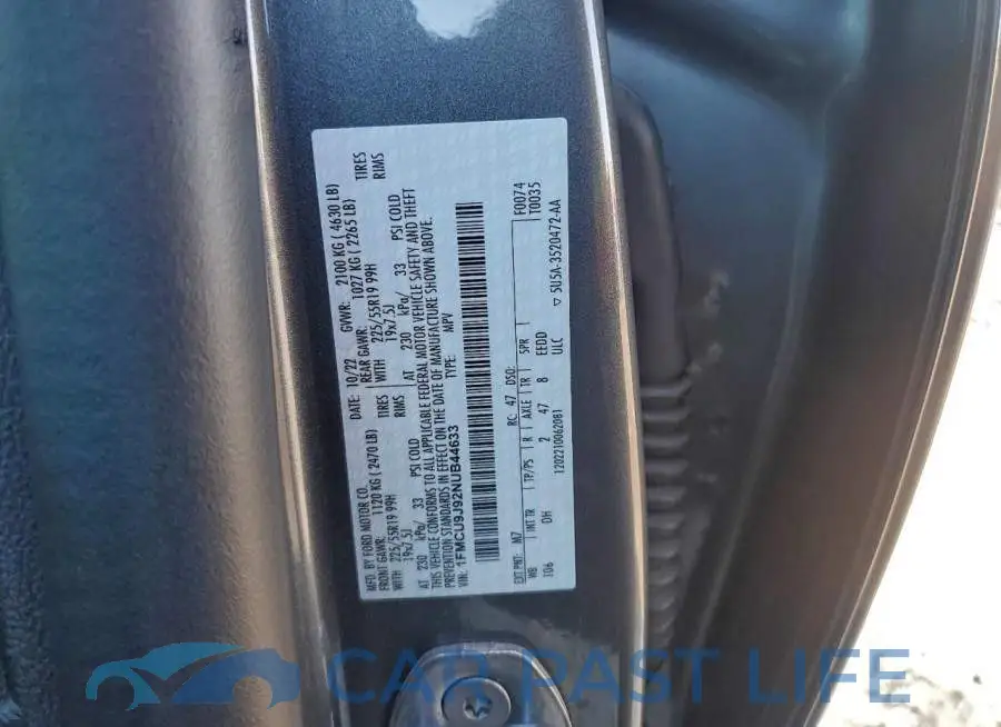 1FMCU9J92NUB44633# 12