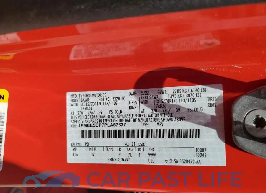 1FMEE5DP7PLA87637# 14