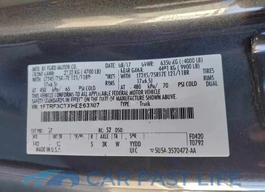1FTRF3CTXHEE63307# 12