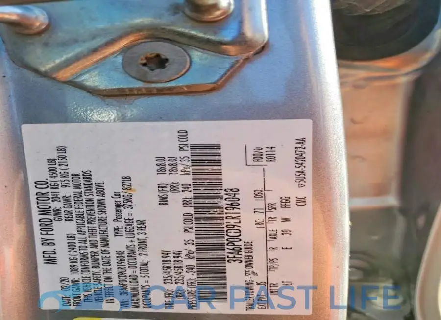 3FA6P0CD9LR196048# 12