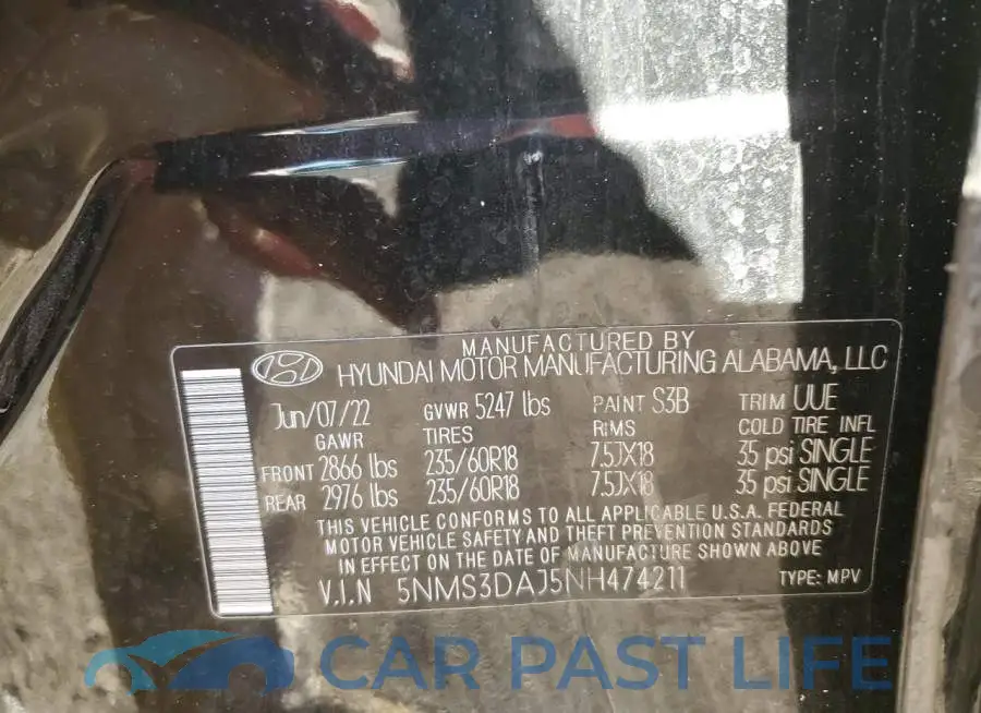 5NMS3DAJ5NH474211# 13