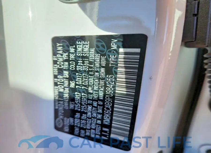 KM8K6CAB9PU984255# 12