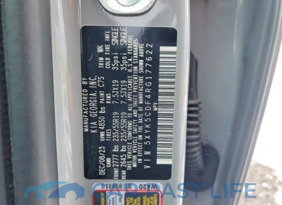 5XYK5CDF4RG177622# 14