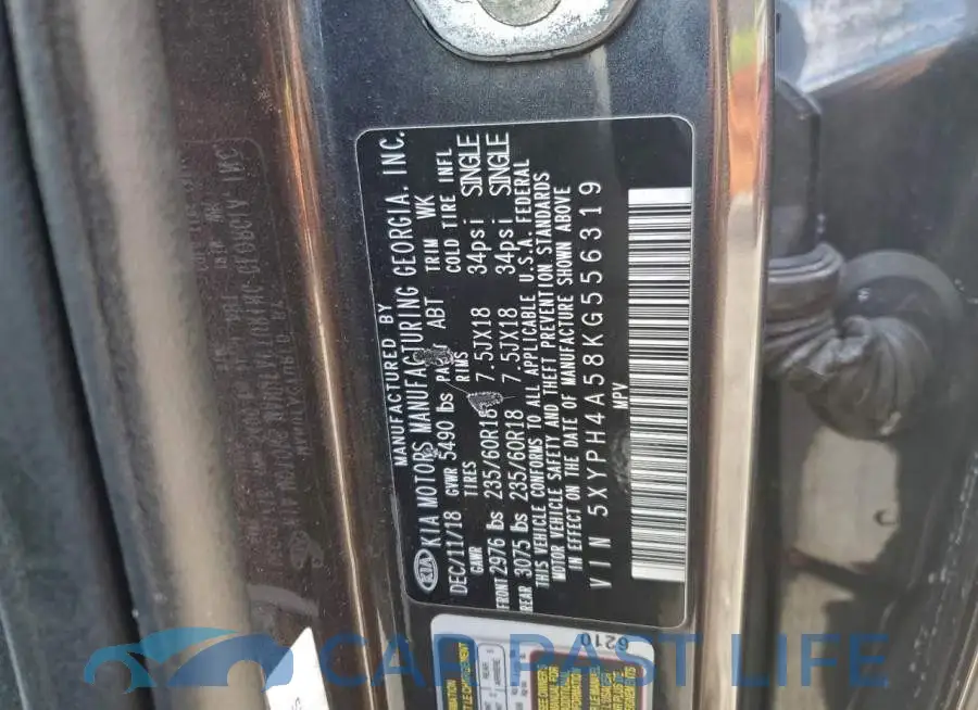 5XYPH4A58KG556319# 14
