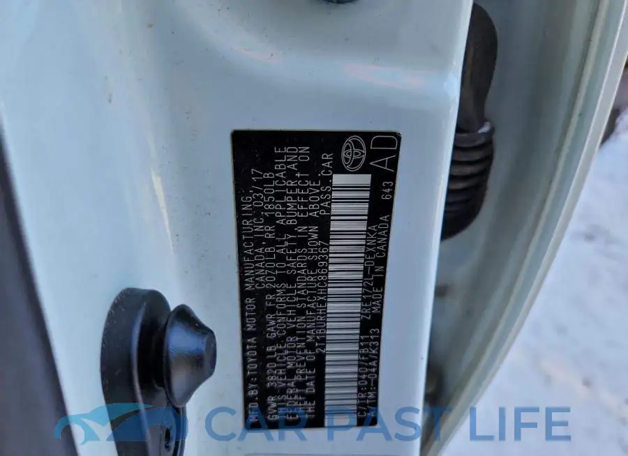 2T1BURHEXHC869367# 12