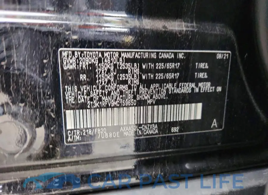 2T3K1RFV9MC159650# 13