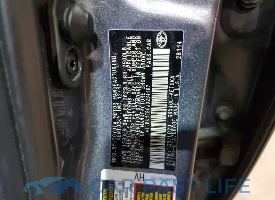 4T1BK1EB0JU284187# 12