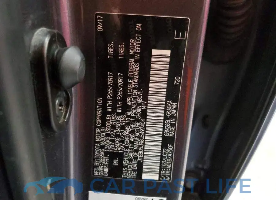 JTEBU5JR8J5497404# 13