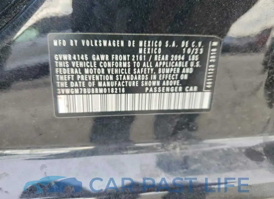 3VWGM7BU8RM018216# 12