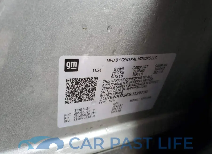 1GKENKRS6SJ139770# 13