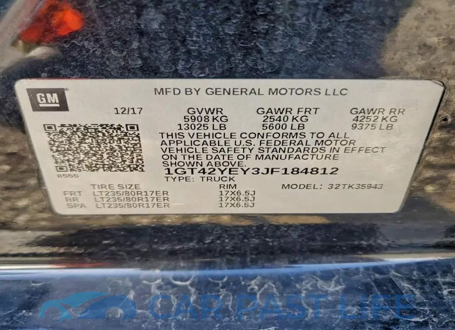 1GT42YEY3JF184812# 12