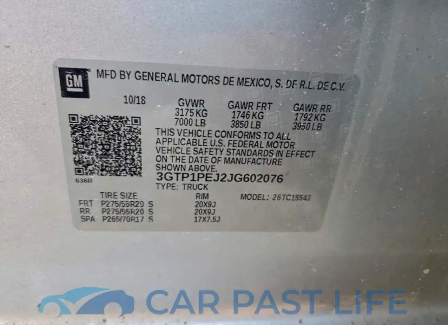 3GTP1PEJ2JG602076# 13
