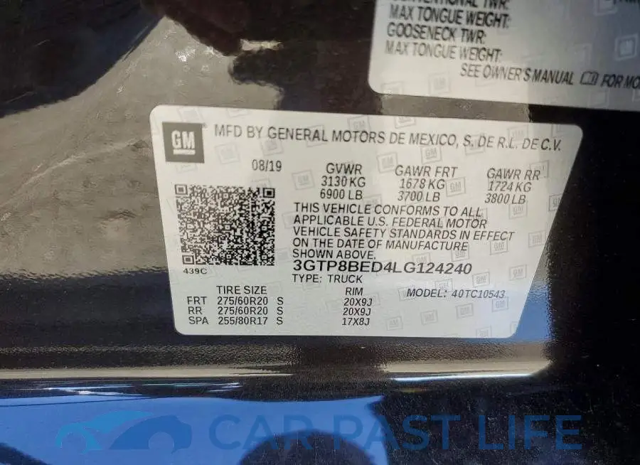 3GTP8BED4LG124240# 12