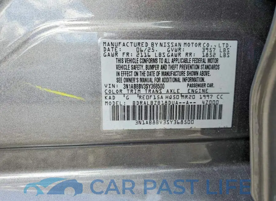 3N1AB8BV3SY368500# 13