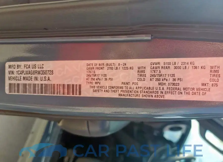 1C4PJXAG8RW350728# 13