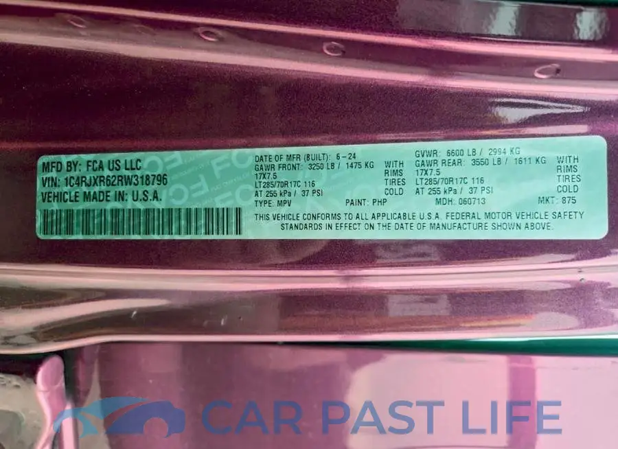 1C4RJXR62RW318796# 13