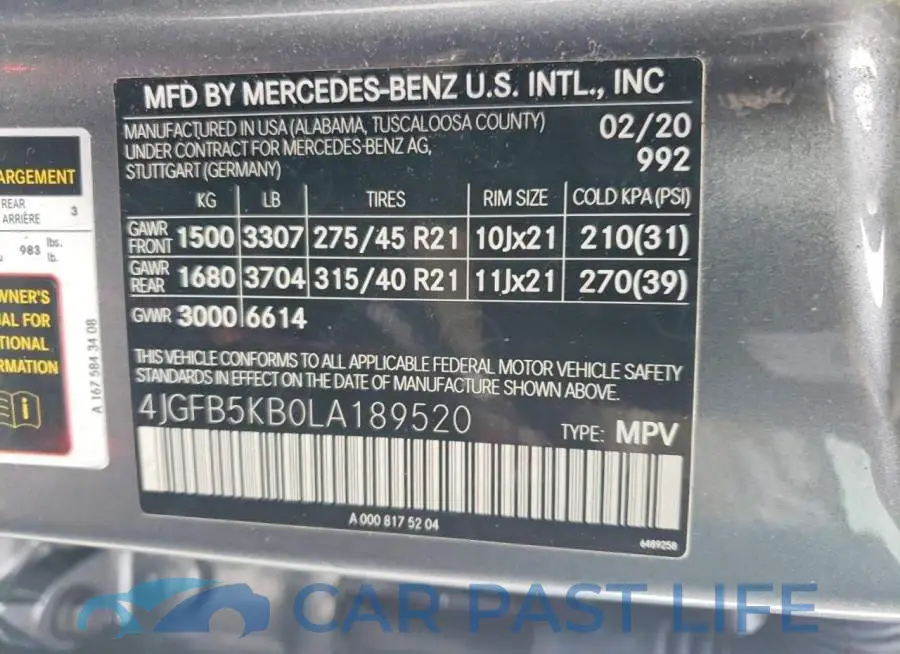 4JGFB5KB0LA189520# 13
