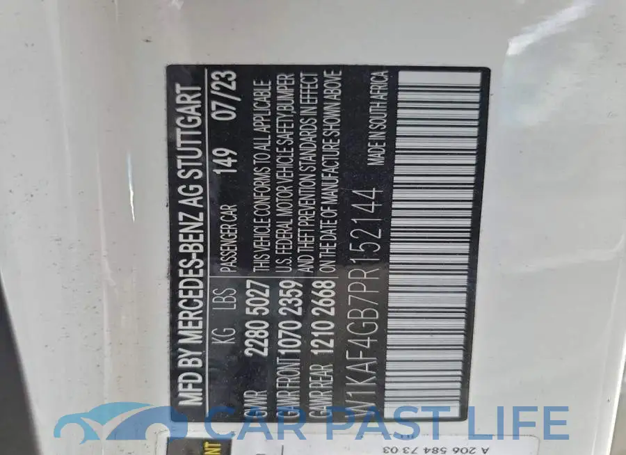 W1KAF4GB7PR152144# 12