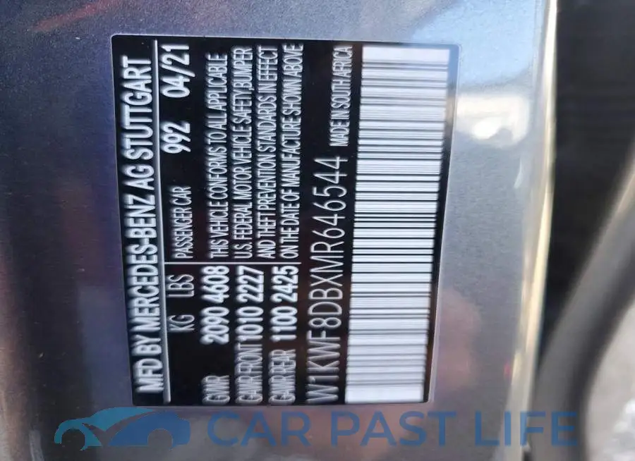 W1KWF8DBXMR646544# 12