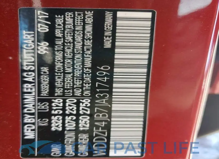 WDDZF4JB7JA317496# 12