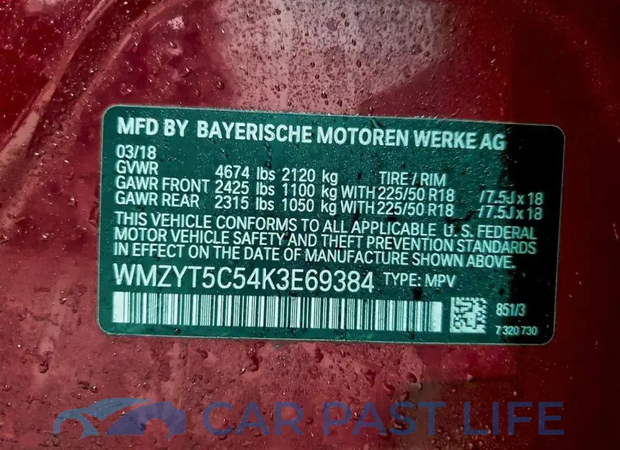 WMZYT5C54K3E69384# 12