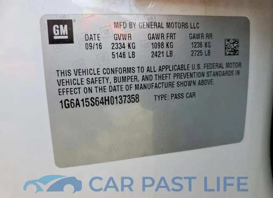 1G6A15S64H0137358# 12
