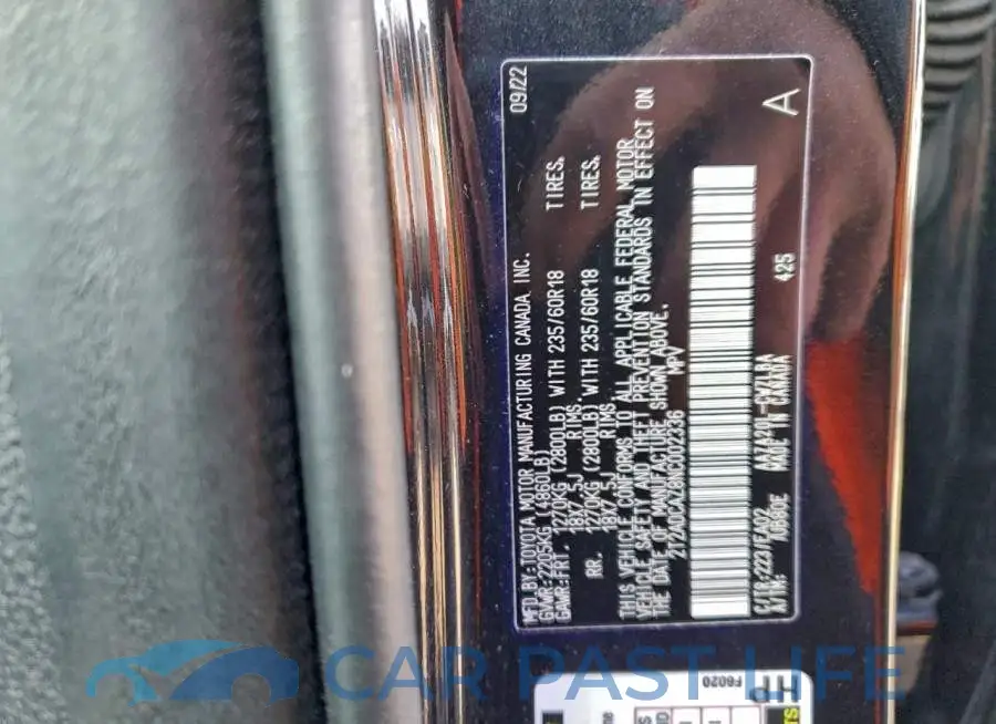 2T2ADCAZ8NC002336# 12