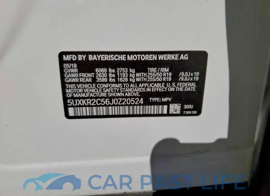 5UXKR2C56J0Z20524# 12
