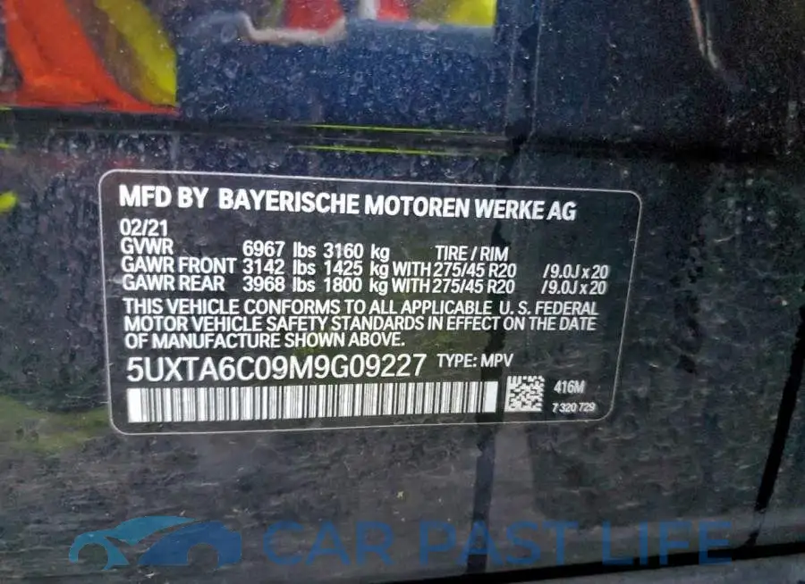 5UXTA6C09M9G09227# 13