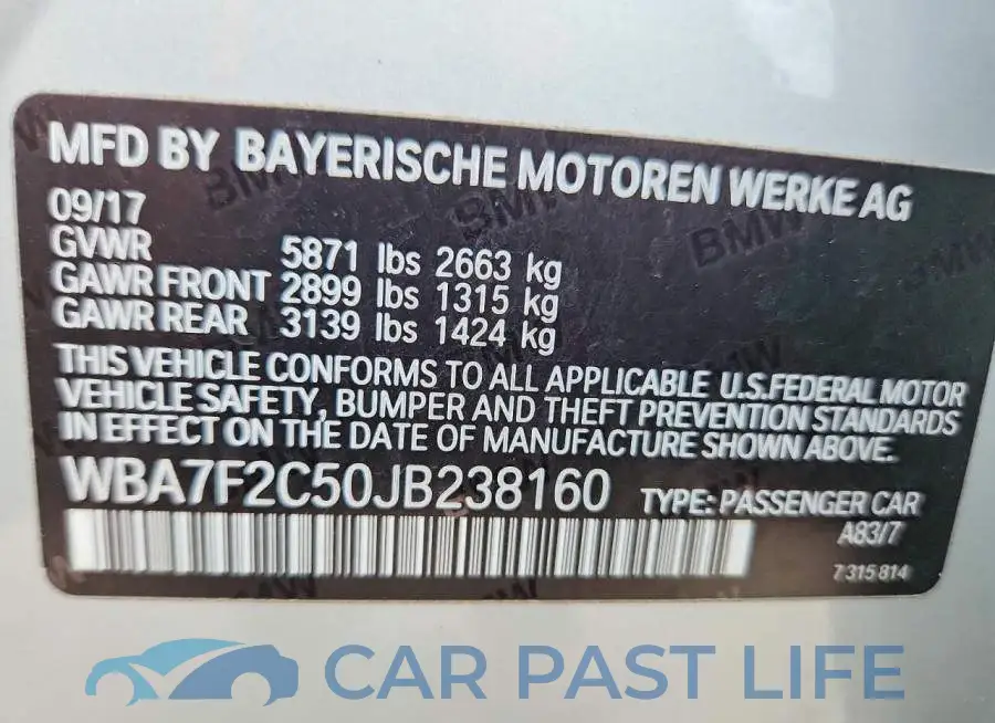 WBA7F2C50JB238160# 12