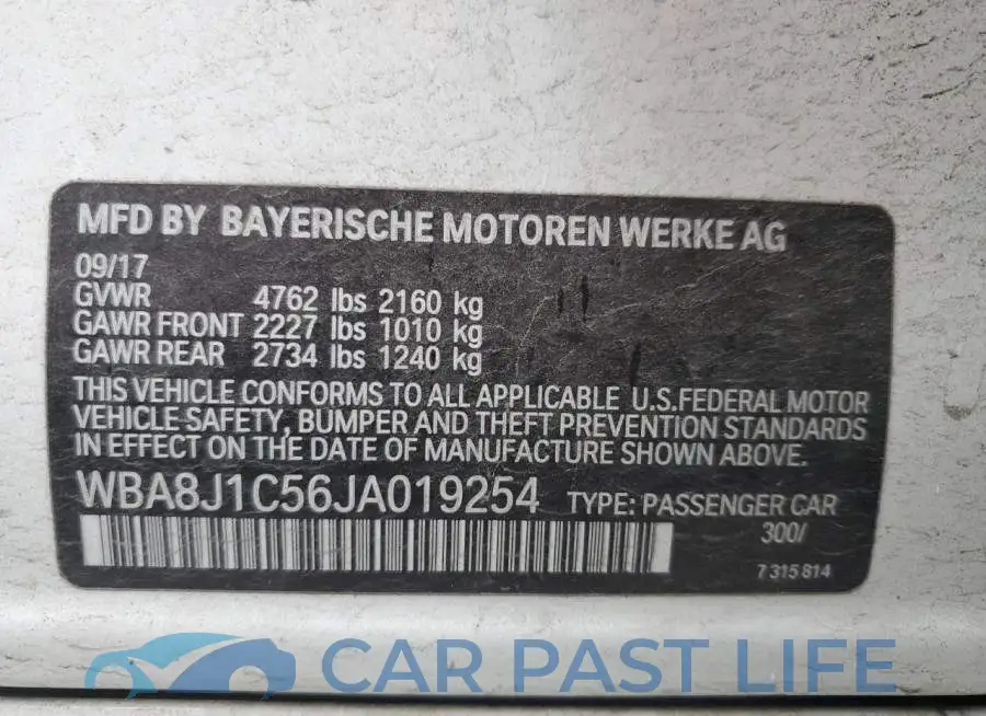 WBA8J1C56JA019254# 13