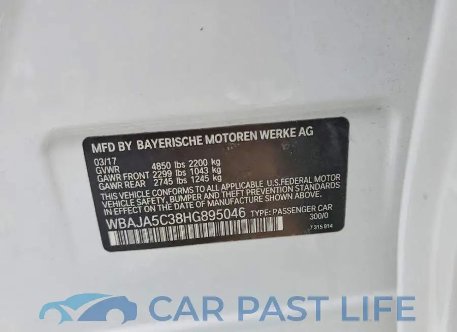 WBAJA5C38HG895046# 12