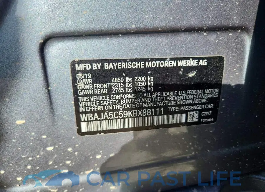 WBAJA5C59KBX88111# 12