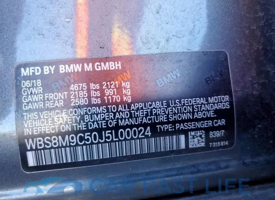WBS8M9C50J5L00024# 12
