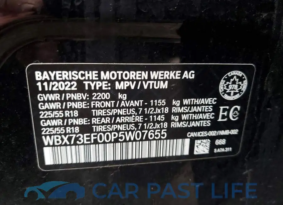 WBX73EF00P5W07655# 13
