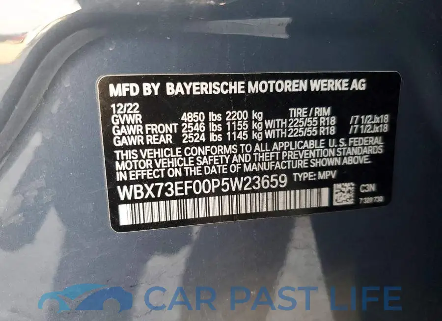 WBX73EF00P5W23659# 14