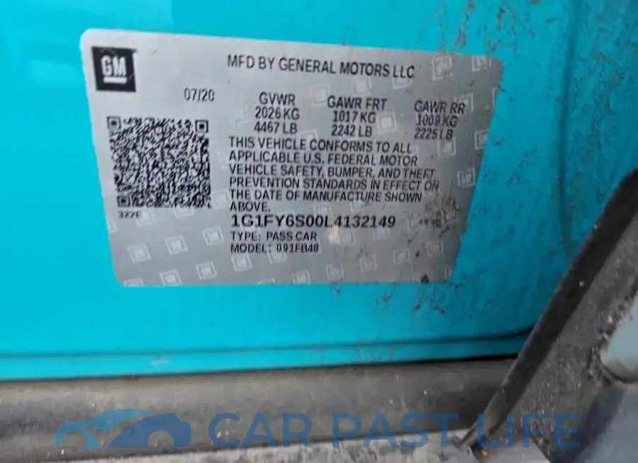 1G1FY6S00L4132149# 12