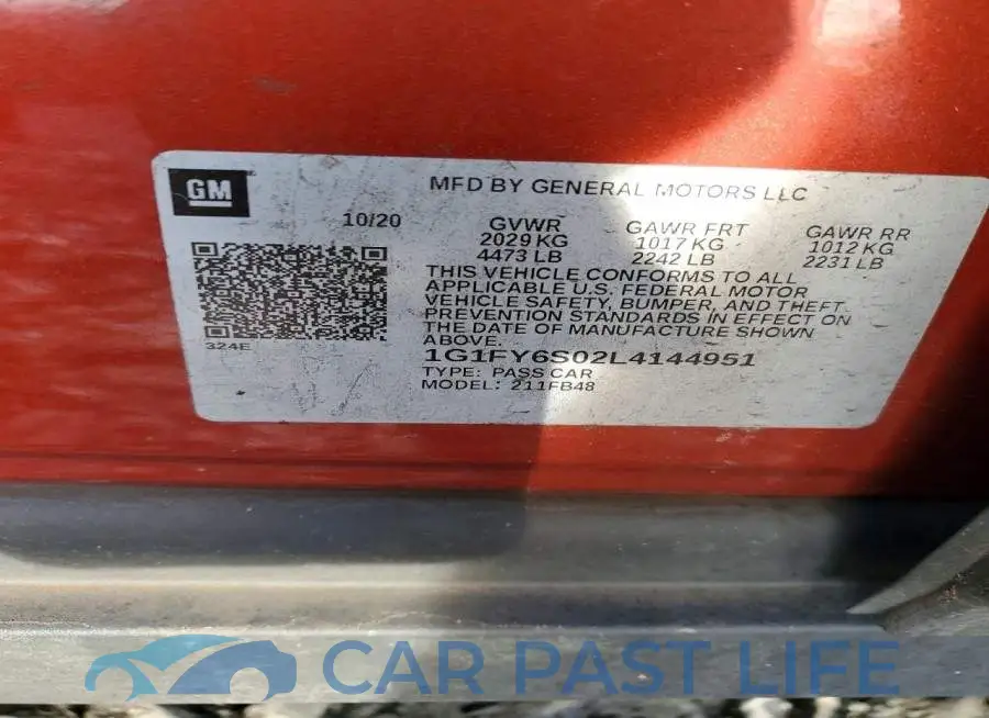1G1FY6S02L4144951# 12