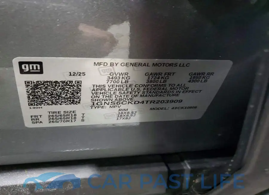 1GNS6CKD4TR203909# 13