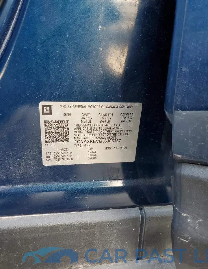 2GNAXKEV6K6305357# 14